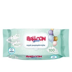 Υγρά μωρομάντηλα Open Care Balloon με καπάκι,100τεμ.